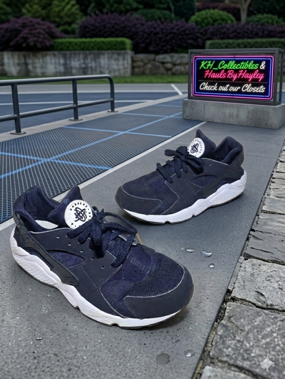 Nike Air Huarache Run Midnight Navy White Men’s Size 12